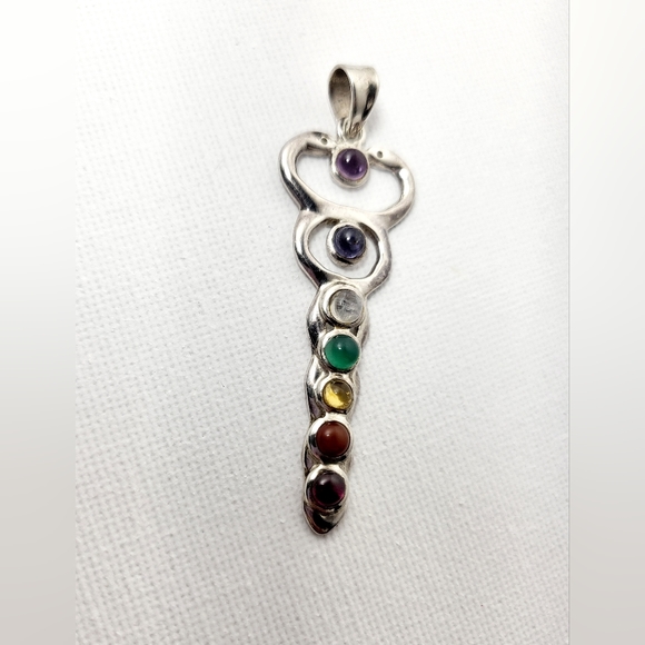 Chakra .925 Sterling Pendant & Bracelet Set - Picture 2 of 10